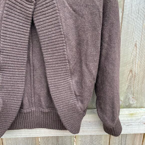 Banana Republic Cardigan Sweater Brown 100% Merino Wool Small Brown - Picture 4 of 10